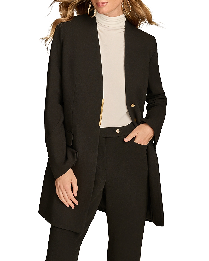 Donna Karan Collarless Hardware Blazer