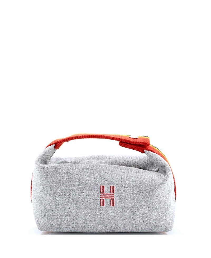 Pre-owned Pre-owned Hermes Hermes Pm Bride-a-brac Travel Case Wool In Gray