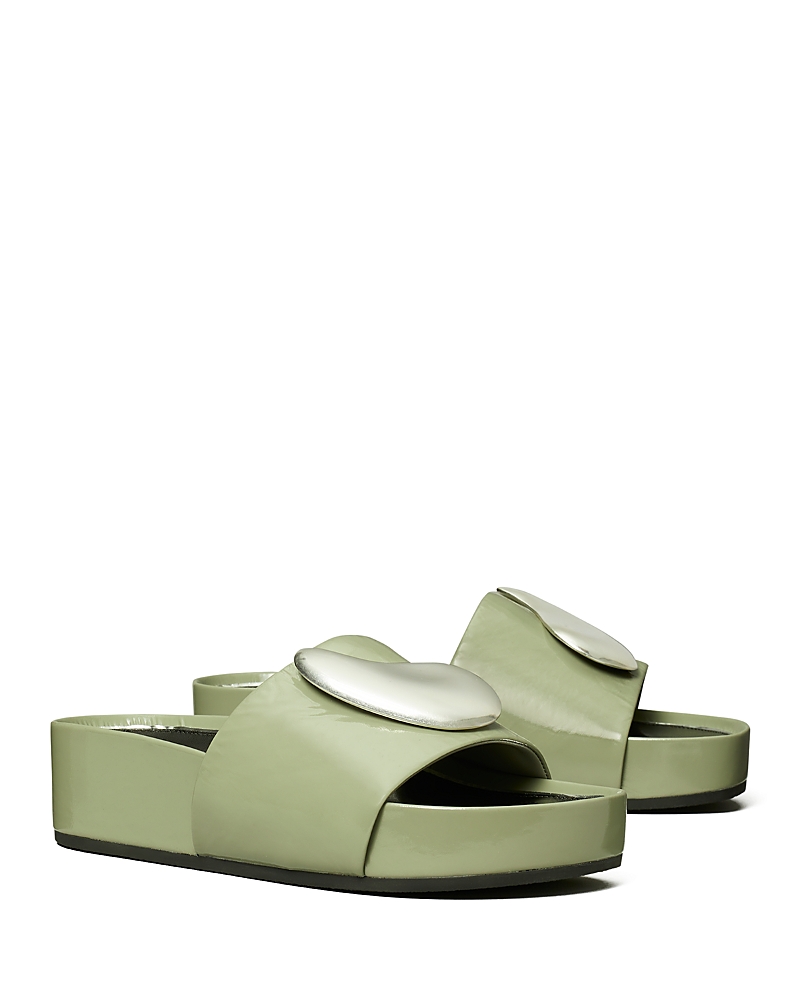 Tory Burch Patos Platform Slide Sandal In Gold