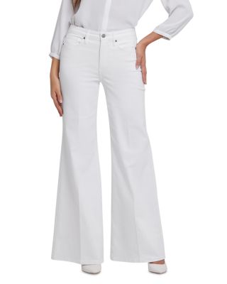 Petite Mia Palazzo Jeans in Optic White