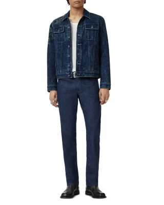 Anthony Regular Fit Embroidered Denim Trucker Jacket  