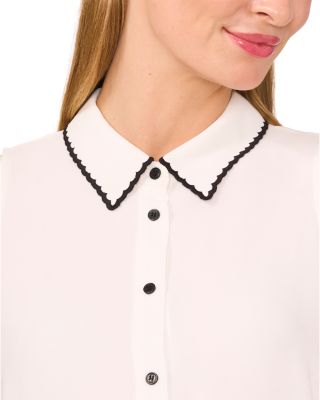 Sleeveless Button Down Top