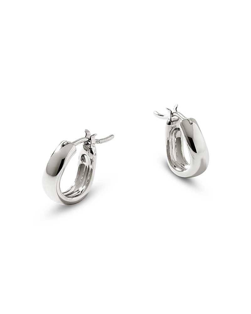 John Hardy Sterling Silver Surf Huggie Hoop Earrings In Metallic