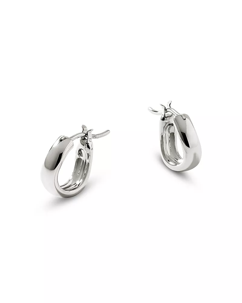 John Hardy Sterling Silver Surf Huggie Hoop Earrings
