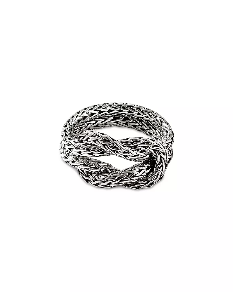 John Hardy Sterling Silver Love Knot Weave Ring