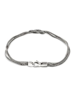 14K Yellow Gold & Sterling Silver Love Knot Bracelet, 3.6mm