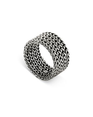 Icon Sterling Silver Link Chain Ring, 12mm