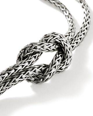 14K Yellow Gold & Sterling Silver Love Knot Bracelet, 7mm