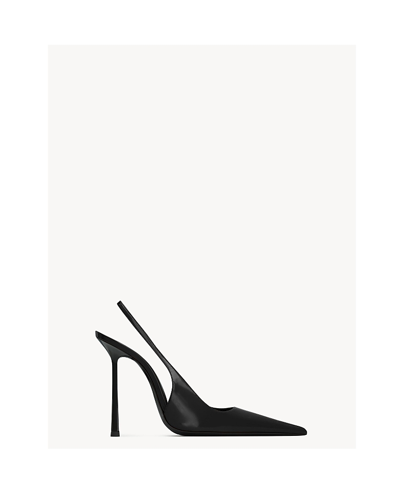 Saint Laurent Women's Vendome Flared Stiletto High Heel Slingback Pumps