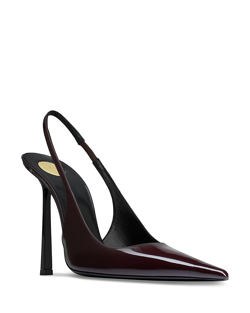 Saint Laurent Women's Vendome Flared Stiletto High Heel Slingback Pumps