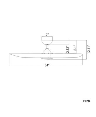 Smart Fans Swirl 54 in 3000K LED Indoor or Outdoor Smart Home Ceiling Fan