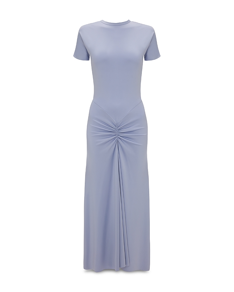 Victoria Beckham Gathered Waist Midi T-Shirt Dress