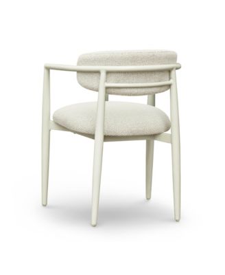 Annika Textured Fabric Outdoor Dining Arm Chair