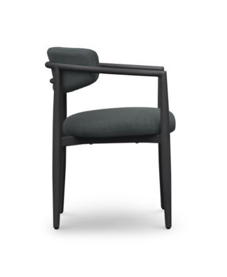 Annika Textured Fabric Outdoor Dining Arm Chair