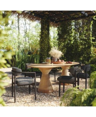 Annika Textured Fabric Outdoor Dining Chair