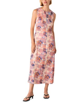 Floral Textured Midi Dress
