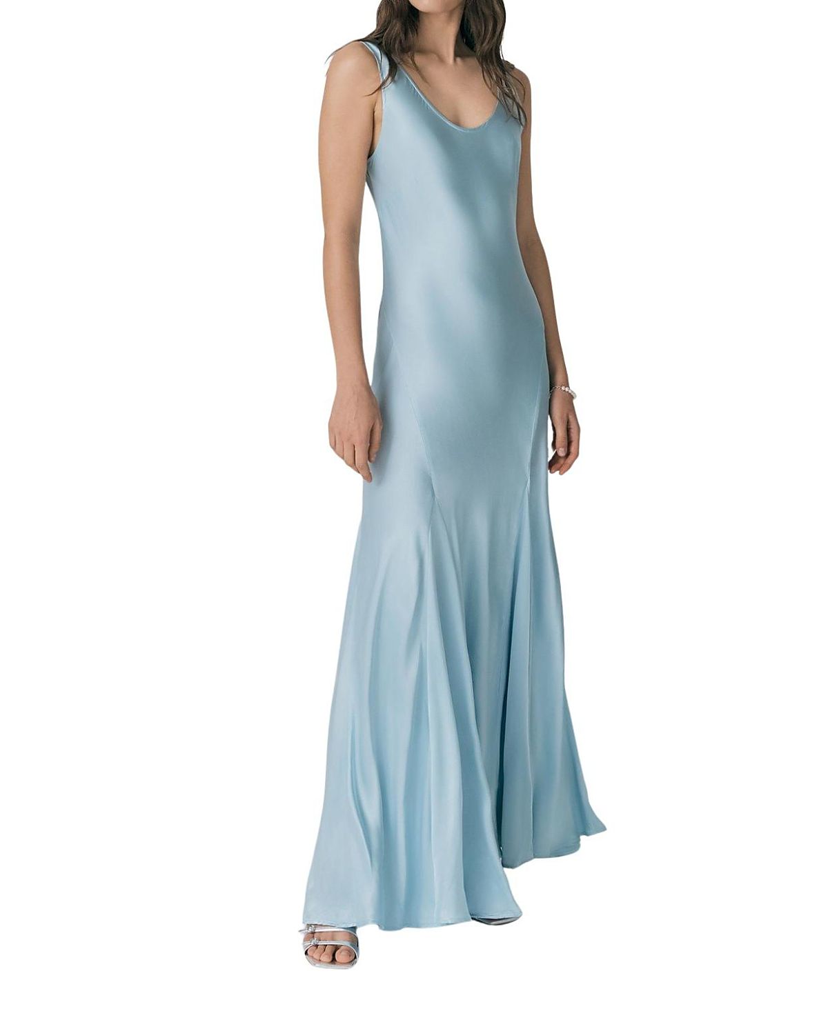 Ghost London Willow Satin Maxi Sip Dress