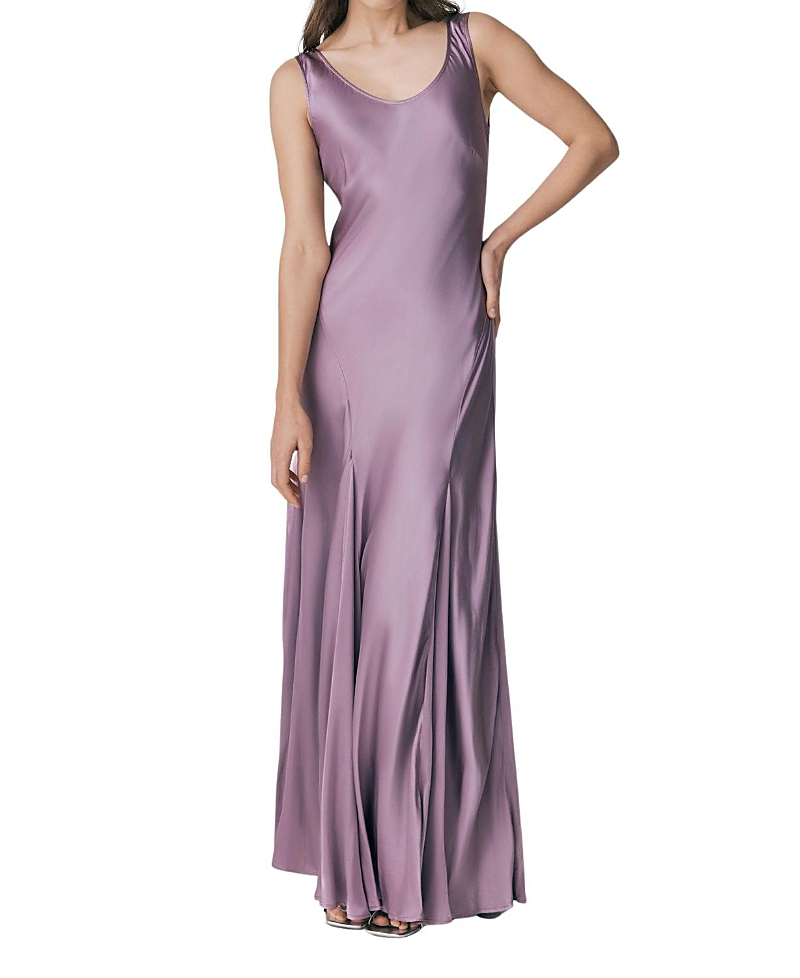 Ghost London Willow Satin Maxi Sip Dress