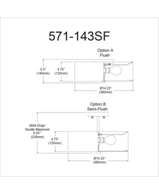 Everly 3 Light Semi Flush Mount Light