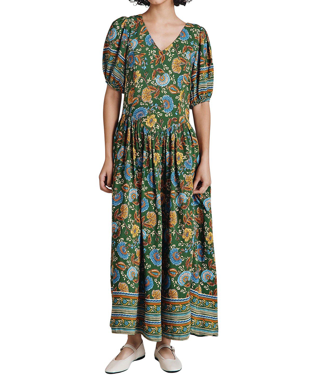 Ghost London Christy Crepe Midi Tea Dress