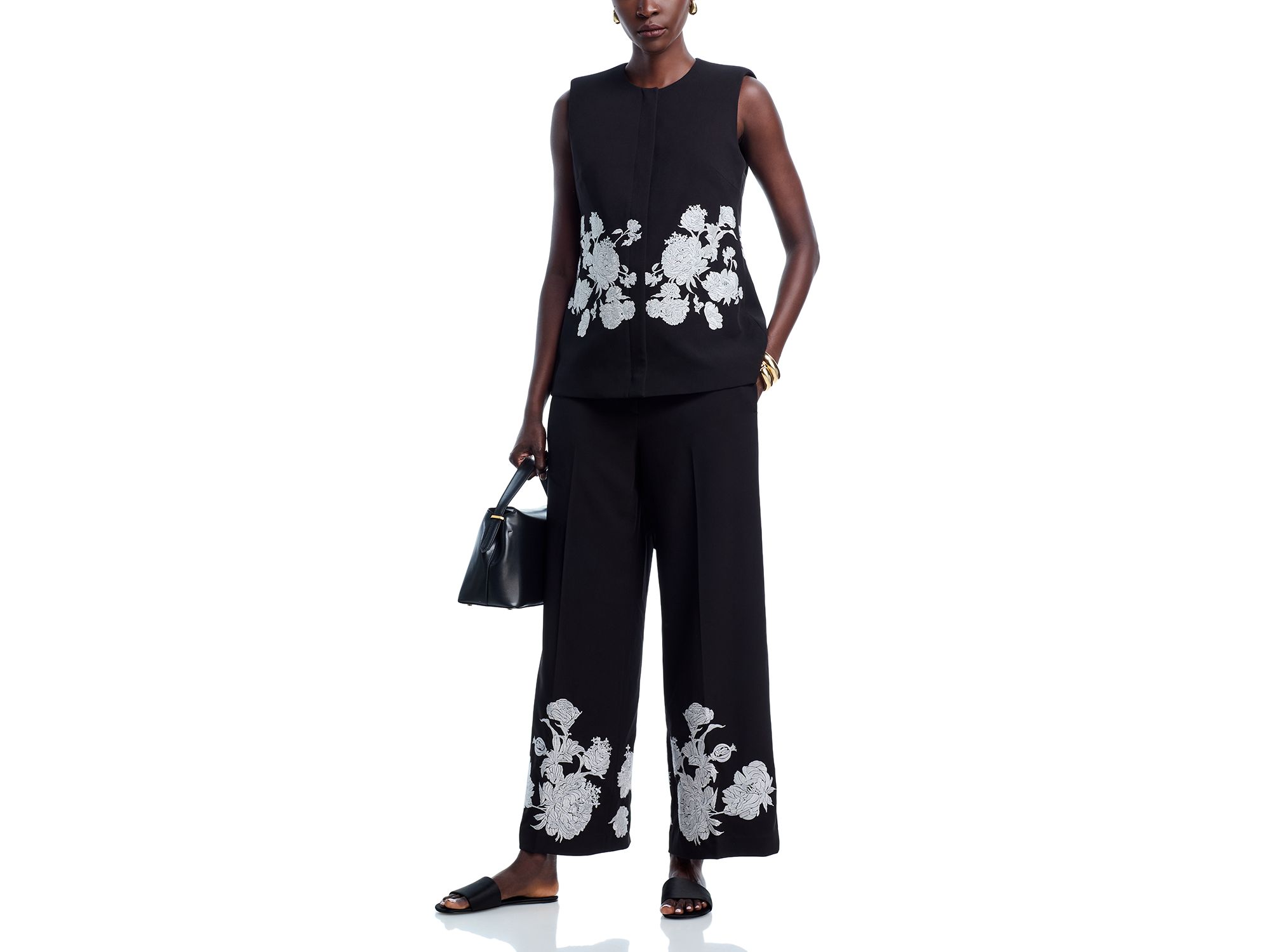 Isla Embroidered Sleeveless Jacket — Image 3