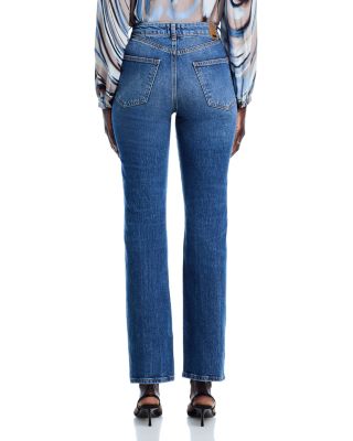 Parkway High Rise Slim Leg Jeans in Navy
