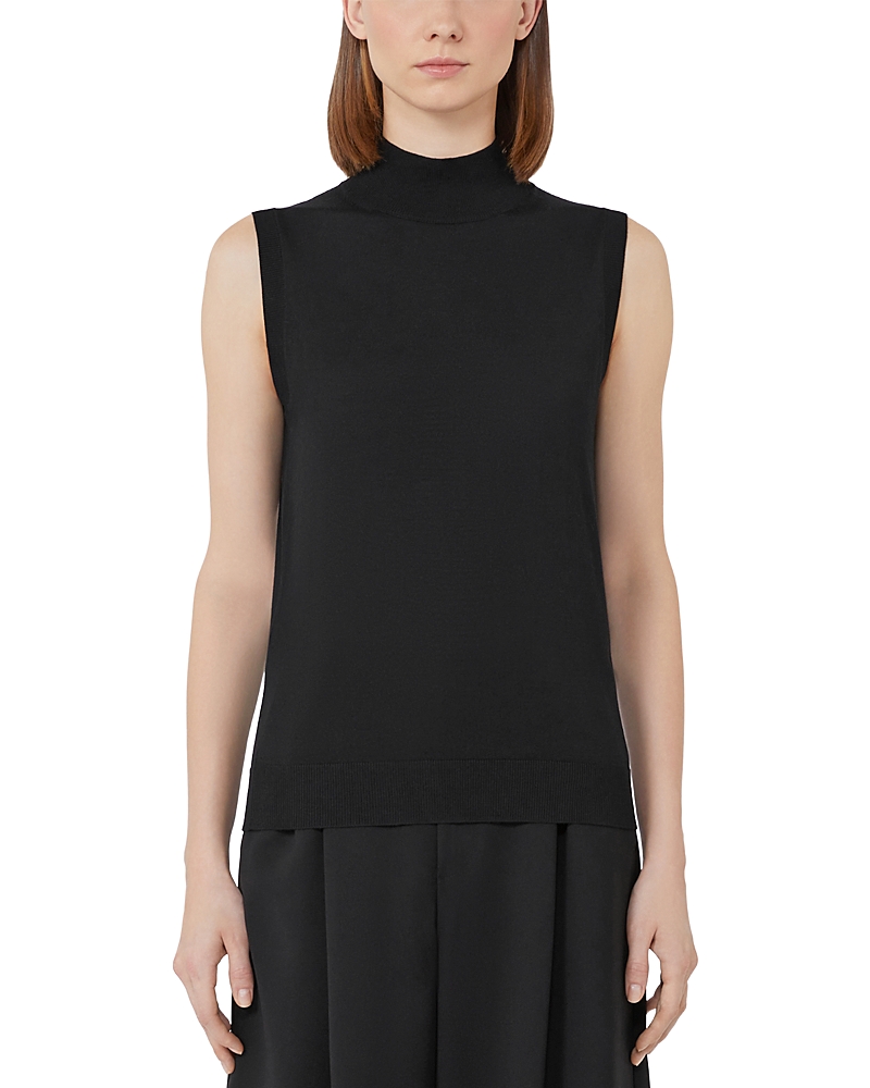 Max Mara Weekend Belgio Top Spalla Larga In Maglia In Black