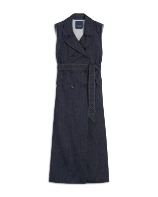 Greta Ultramarine Denim Waistcoat Dress