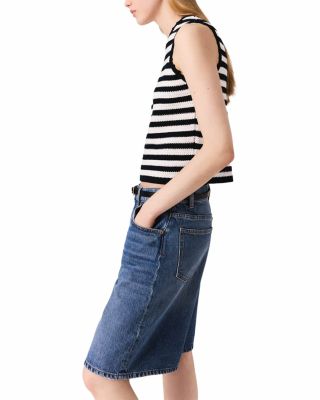 Denim Bermuda Shorts in Blue