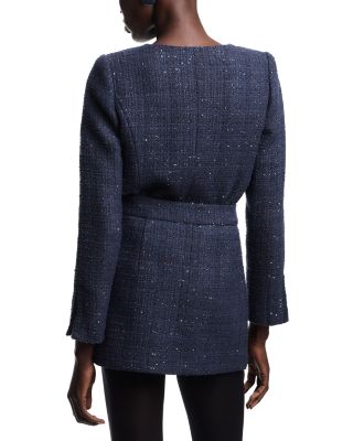 Sequined Tweed Mini Skirt