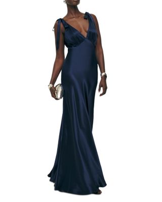 coast blue dress Roxy Women's Wilder Coast Stripe Maxi Sundress - Blue main image 1