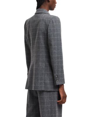 Icon Checkered Flannel Wool Blend Blazer