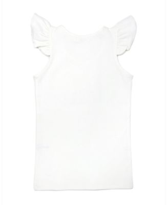  oh baby! Girls' "lil sis" Pink Sparkle Embroidered Flutter Sleeve Tank - Baby