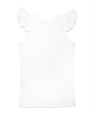 Girls' Flutter Sleeve "two" Pink Sparkle Embroidered Tank - Little Kid