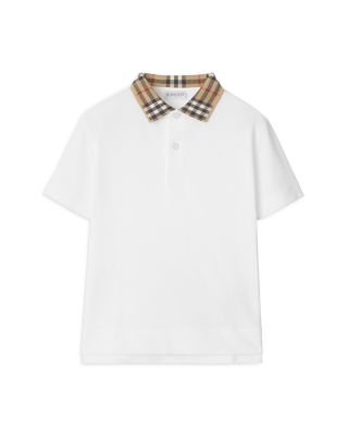 Boys' Check Collar Cotton Polo Shirt - Big Kid, Little Kid