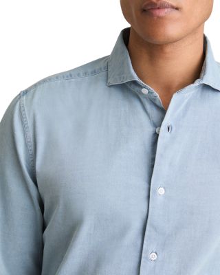 Regular Fit Washed Chambray Button Front Shirt