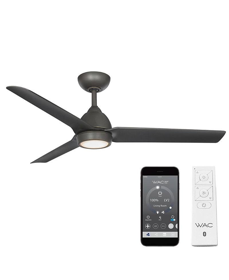 Wac Lighting Smart Fans Mocha 54 in 3000K Led Indoor or Outdoor Smart Home Ceiling Fan