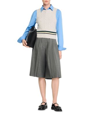 Wool Cashmere Cable Knit Vest