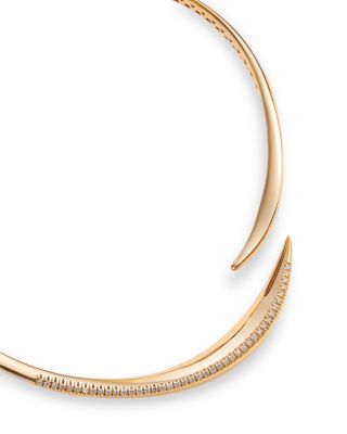 Diamond Bypass Collar Necklace in 14K Yellow Gold, 0.58 tcw