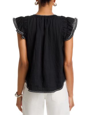 Sable Flutter Sleeve Top