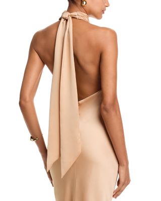 Tatiana Satin Halter Gown