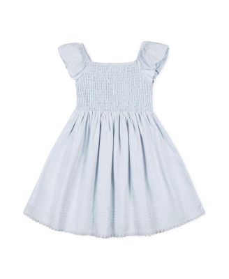 Hope & Henry - Girls' Organic Sateen Cap Sleeve Special Occasion Smocked Flower Girl Dress - Little Kid, Big Kid