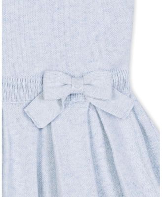  Heirloom Girls' Organic Sleeveless Pleated Sweater Dress with Bow - Little Kid, Big Kid
