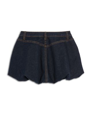Girls' Denim Bubble Skirt, Big Kid