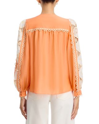 Novi Crocheted Lace Blouse