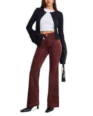 Good Legs Flare Corduroy Jeans in Walnut