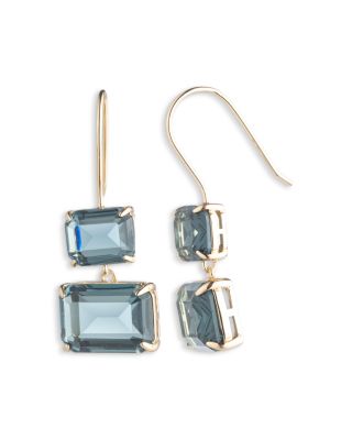 Stone Double Drop Earrings
