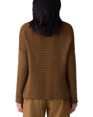 Crewneck Cord Yarn Pullover Sweater