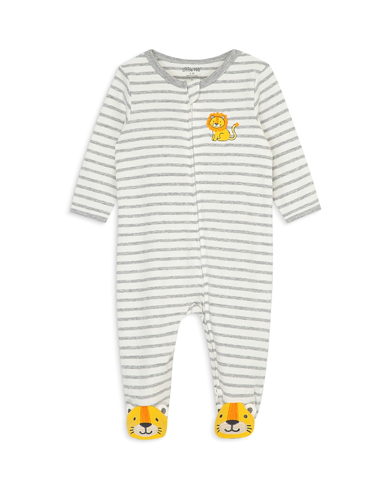 Little Me Boys' Little Lion Footie - Baby In Gray
