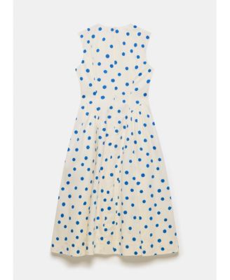 Women's Spot Print Midi Dress